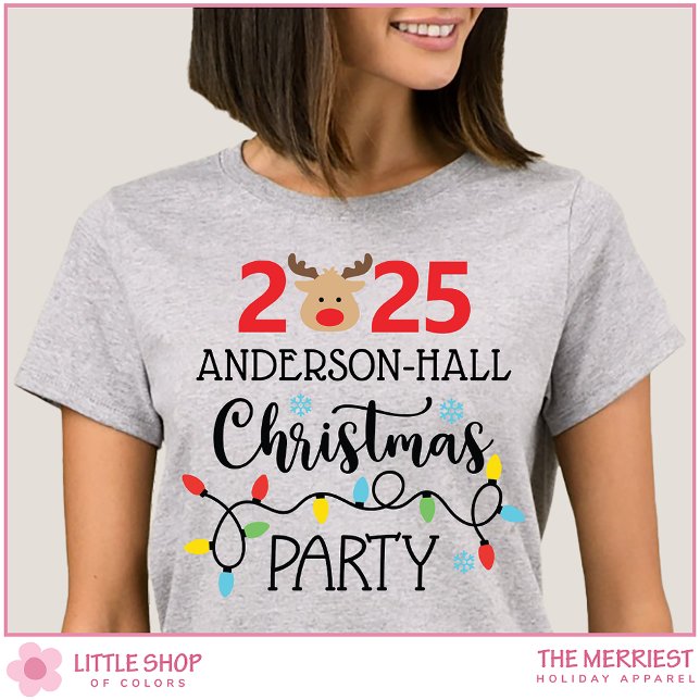 Camiseta Festa de Natal da Família Personalizada (Criador carregado)