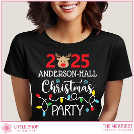 Camiseta Festa de Natal da Família Personalizável