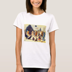 Camiseta Festa de Natal de Cat, Louis Wain