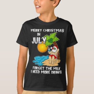 Camiseta Festa de Natal de Meio do Ano da Santa no Verão na