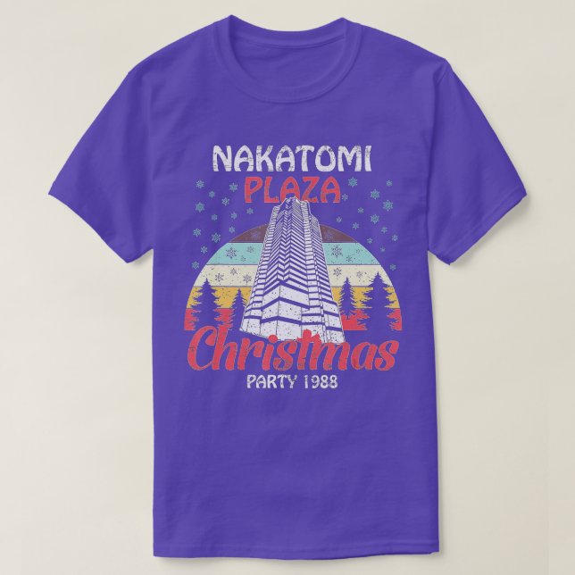 Camiseta Festa de Natal de Nakatomi Plaza 1988 Engraçado Xm (Frente do Design)
