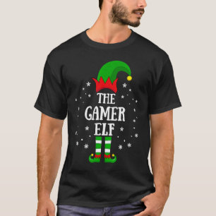 Camiseta Festa de Natal do Gamer Elf Matching Family Group