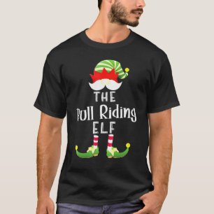 Camiseta Festa de Natal do Grupo Elf Bull Riding Elf