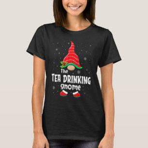 Camiseta Festa de Natal do Grupo Família Tea Bebendo Gnome