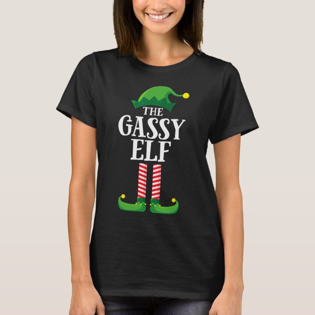 Camiseta Festa de Natal do Grupo Familiar Gy Elf Matching (Frente)