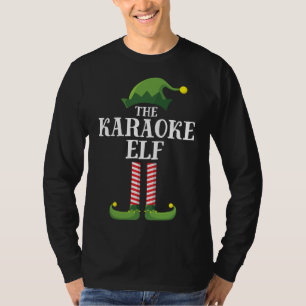 Camiseta Festa de Natal do Grupo Familiar Karaoke Elf Match