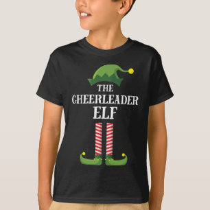 Camiseta Festa de Natal Familiar de cheerleader Elf Corresp