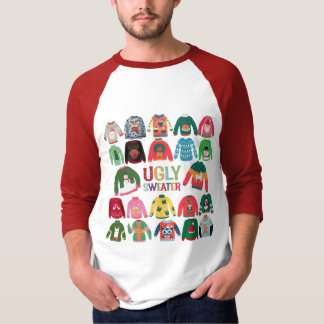 Camiseta Festa de Natal Feia Raglan