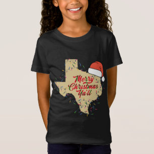 Camiseta Festa de Natal Merry Yall Matching Family T