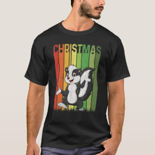 Camiseta Festa de Natal Retrorna Skunk Correspondente ao Xm