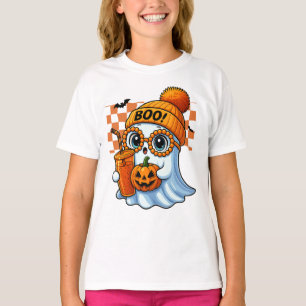 Camiseta Festa de Outono do Fantasma Bonito do Halloween