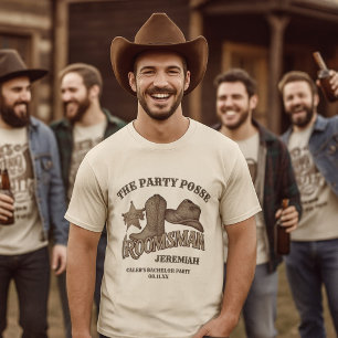 Camiseta Festa de Padrinhos Posse Cowboy Despedida de Solte