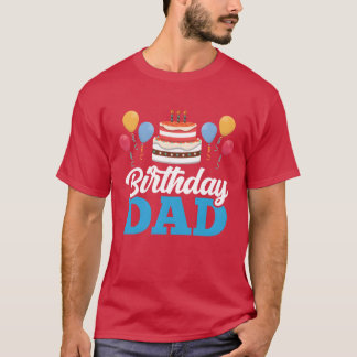 Camiseta Festa de Pai de Aniversário Festa de Pai