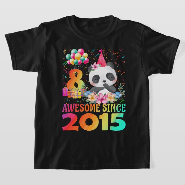 Camiseta Festa de Panda Unicórica de Panda de 8 Anos (Postura )