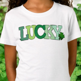 Camiseta Festa de Patrick, Rua de Shamrock Lucky