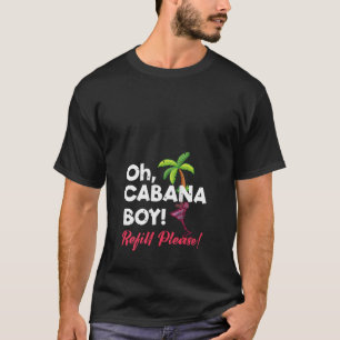 Camiseta Festa de Piscina de Férias de Praia do Menino Caba