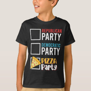Camiseta Festa de Pizza do Partido Democrata do Partido Rep