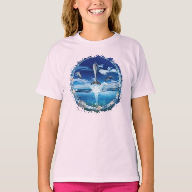 Camiseta Festa de Podcast de Golfinhos (Frente)