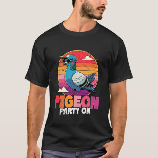 Camiseta Festa de pombo de criador de pombo ligada