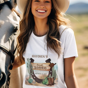 Camiseta Festa de primeiro aniversario Rodeo Cowboy Ocident