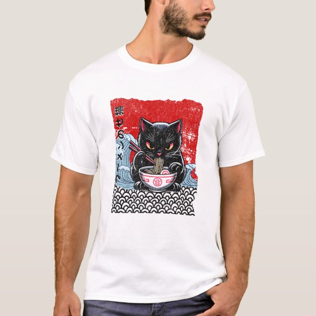 Camiseta Festa de Ramen Felino Feroz  (Frente)