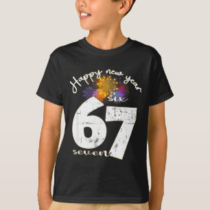 Camiseta Festa de Réveillon de 2026 67 Seis Sete Meme Feliz