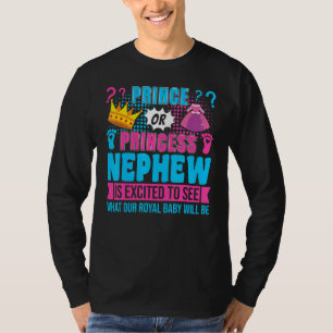 Camiseta Festa de Revelação do Sexo do Bebê Sobrinho Prínci