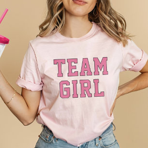 Camiseta Festa de Revolução do Gênero Bebê Rosa da Equipe