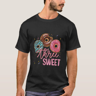 Camiseta Festa de Rosquinha de Garota de Aniversário Doce T