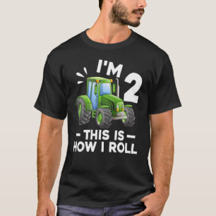 Camiseta Festa de segundo aniversário de Trator Estou 2 É a