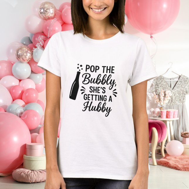 Camiseta Festa de solteira a pop da borbulha (Criador carregado)