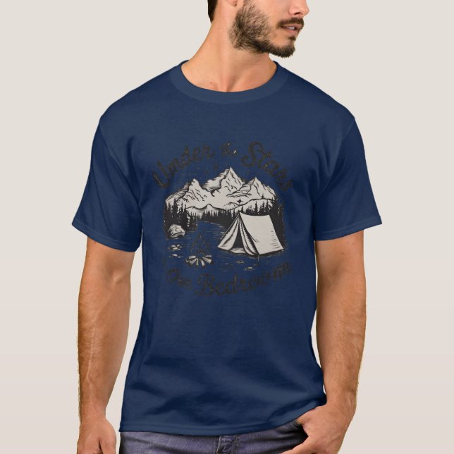 Camiseta Festa de Solteira de Acampamento Personalizada Vin (Frente)