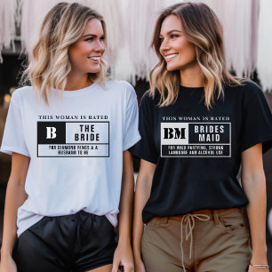 Camiseta Festa de solteira de classificação noiva