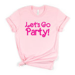 Camiseta Festa de solteira de Festa de Vamos Rosa de Tendên<br><div class="desc">Tendy Pink Go Party T-Shirt - disponível em vários estilos,  tamanhos e cores.</div>