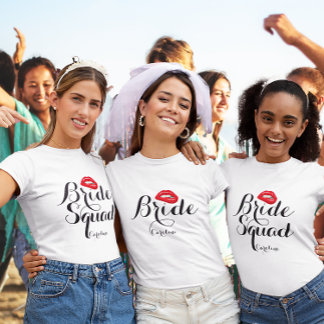 Camiseta Festa de solteira de Lábios mordejantes personaliz