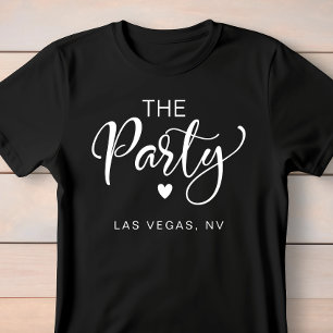 Camiseta Festa de solteira de Las Vegas White Script Bonito