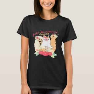 Camiseta Festa de Solteira de Llama Feminina Casamento de A
