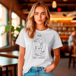 Camiseta Festa de solteira De Placa Tarot Mística No Tecido<br><div class="desc">Este design apresenta um design de placa tarot mística com fontes celestiais modernas. Veja a coleção inteira para mais itens correspondentes!</div>