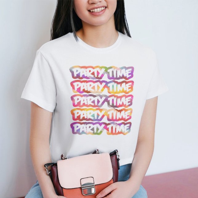 Camiseta Festa de solteira de tempo de festa (Criador carregado)