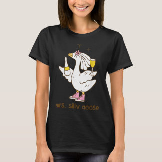 Camiseta Festa de Solteira do Casamento da Sra. Silly Goose