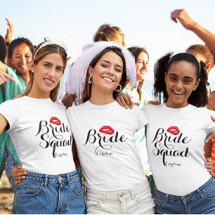 Camiseta Festa de solteira do quadrado Lábios mordedidas pe