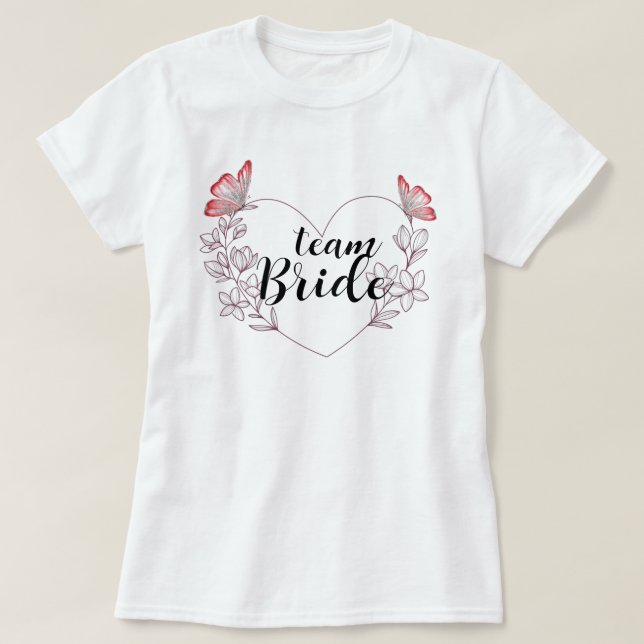 Camiseta Festa de solteira do Team Bride (Frente do Design)