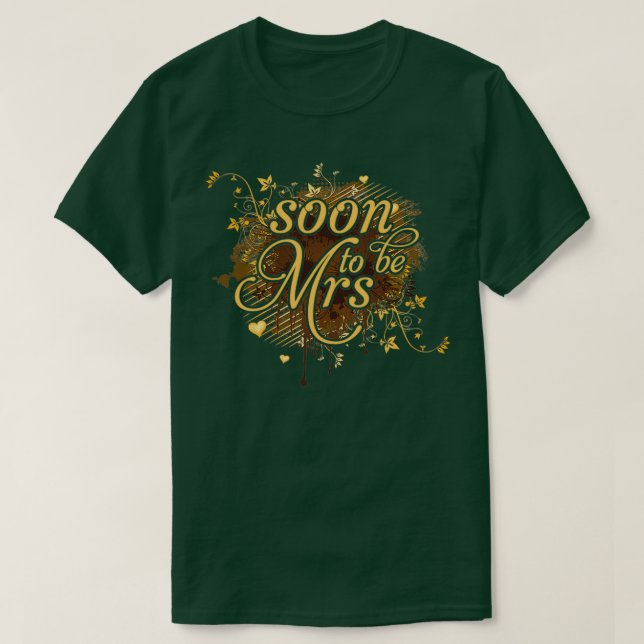Camiseta Festa de solteira Em Breve Ser A Sra. (Frente do Design)
