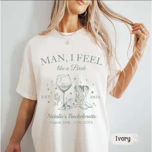 Camiseta Festa de solteira escocês personalizado, eu sinto