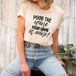 Camiseta Festa de solteira Girls Wine | Noiva engraçada<br><div class="desc">Esta é uma Design de Camiseta de Festa de solteira Engraçada de Vinho para Meninas. Esta camisa apresenta um nome personalizável na frente. Clique no botão Personalizar para adicionar o nome das marcas. Os melhores camisetas da Festa do Vinho das Noites Engraçados. em nossa coleção temos muito mais camisa de...</div>