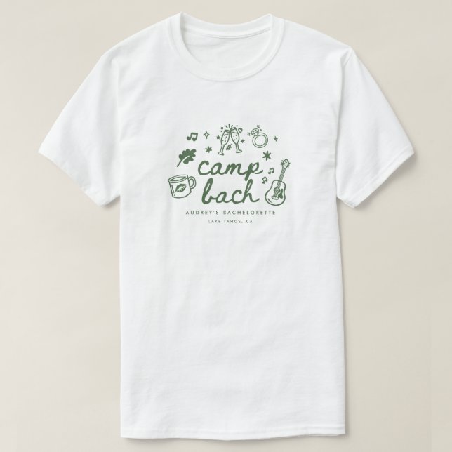 Camiseta Festa de Solteira Personalizada com Roteiro Modern (Frente do Design)