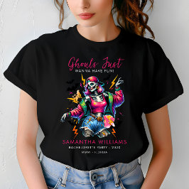 Camiseta Festa de solteira Rosa Ghouls Hallowen