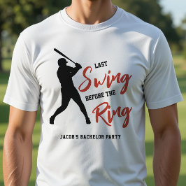 Camiseta Festa de Solteirão de Beisebol Último Balanço Ante