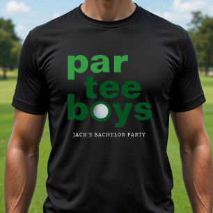 Camiseta Festa de Solteiro de Golfe Par Tee Boys Preto