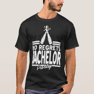 Camiseta Festa de Solteiro Sem Arrependimentos Designs Retr